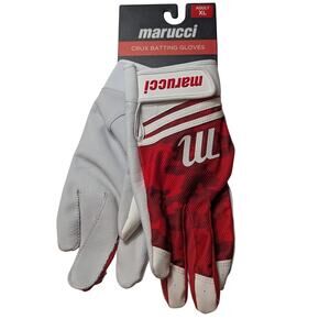Marucci Crux Adult Mens Size XL Baseball Batting Glove Grey/Red Camo NEW